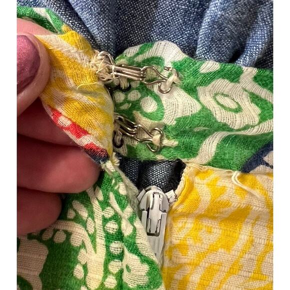 Retro 70s Malbe Maxi Skirt Vtg Sz 7 Bandana Print Red Green Primary Boho Hippy - Picture 3 of 14